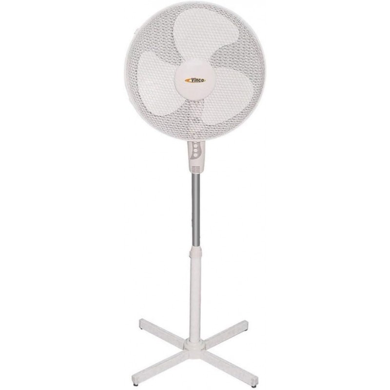 Ventilatore Da Terra Vinco 30 Cm - 55W, 3 Velocit&agrave;, Struttura Metallo Cromato, Per Grandi Spazi